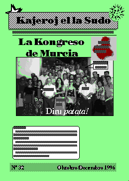 Portada del nmero de octubre de Kajeroj el la Sudo