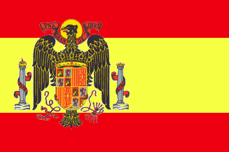 Flago de Hispanio dum la Diktatoreco.