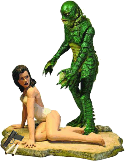 Monstro kaj virino.