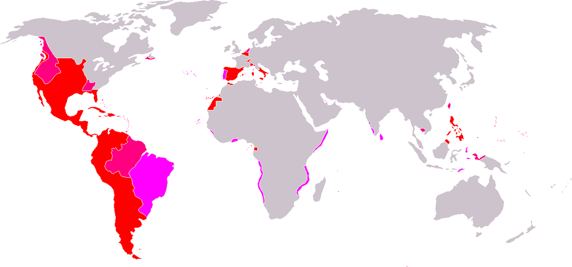 Plej vasta grando de la Hispana Imperio. La Hispana Imperio