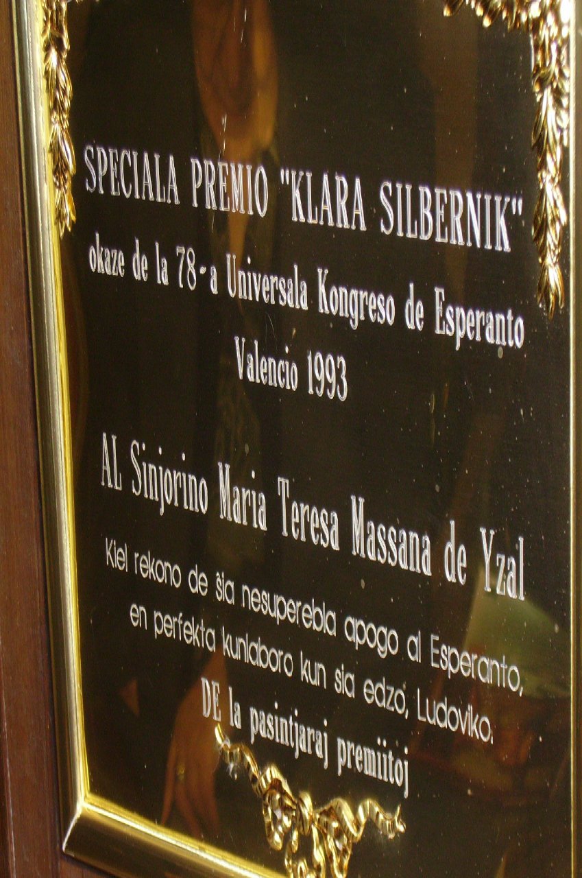 Premio Klara Silbernik al Teresa Masana